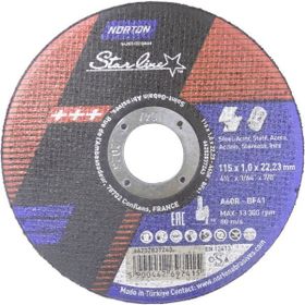 Norton Starline 115 x 1.0 x 22.23 mm 25 Adet Metal Kesici Disk