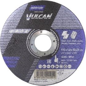 Norton Vulcan 115 x 1.0 x 22.23 mm 100 Adet Metal Kesici Disk