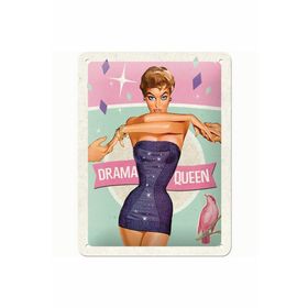 Nostalgic Art 26114 Drama Queen Kabartmalı Metal Duvar Panosu