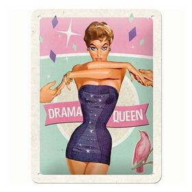 Nostalgic Art 26114 Drama Queen Kabartmalı Metal Duvar Panosu