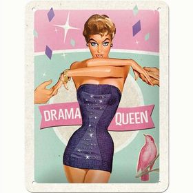 Nostalgic Art 26114 Drama Queen Kabartmalı Metal Duvar Panosu