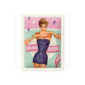 Nostalgic Art 26114 Drama Queen Kabartmalı Metal Duvar Panosu