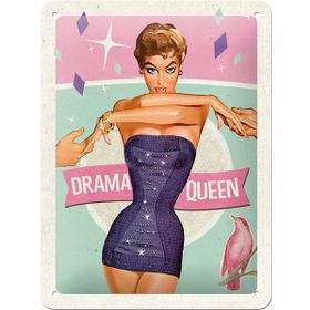 Nostalgic Art 26114 Drama Queen Kabartmalı Metal Duvar Panosu
