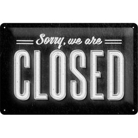Nostalgic Art Closed Retro Metal Duvar Panosu