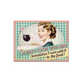 Nostalgic Art Cook With Wine 6x8 cm Magnet
