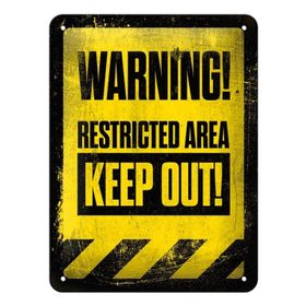 Nostalgic Art Restricted Area Retro Metal Duvar Panosu