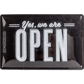 Nostalgic Art Yes, We Are Open Retro Metal Duvar Panosu