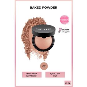 Note Baked Pudra 02 Honey Warm Işıltılı Highlighter