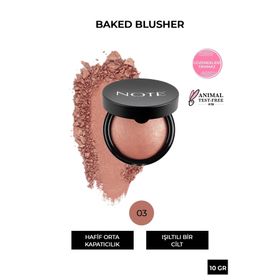 Note Baked Pudra Işıltılı 03 Caramel Cake Highlighter