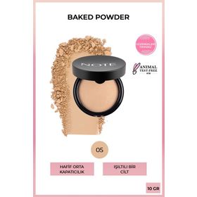 Note Baked Pudra Işıltılı 05 Soft Beige Highlighter