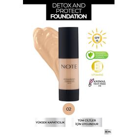 Note Detox & Protect 02 Natural Beige Fondöten
