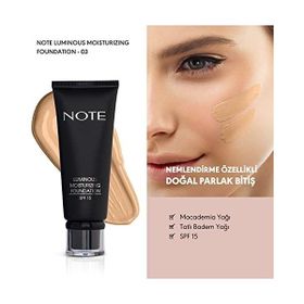 Note Luminous Moisturizing 03 Fondöten