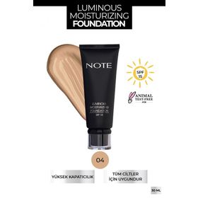 Note Luminous Moisturizing 04 Sand Fondöten