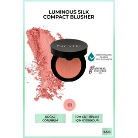 Note Luminous Silk Compact Blusher 01 Pink Beach Allık
