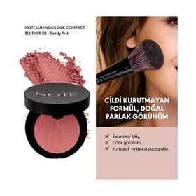 Note Luminous Silk Compact Blusher 06 Sandy Pink Allık