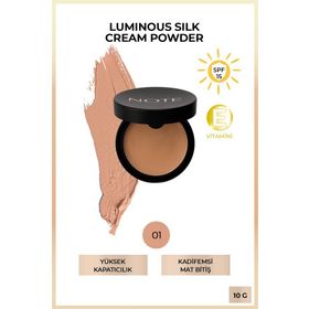 Note Luminous Silk Patakrem 01 Beige Cream Powder