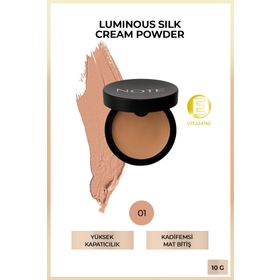 Note Luminous Silk Patakrem 01 Beige Cream Powder