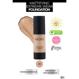 Note Mattifying Extreme Wear 01 Beige Fondöten