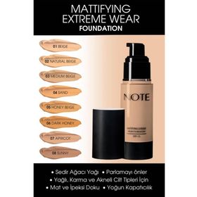 Note Mattifying Extreme Wear 02 Açık Bej Fondöten