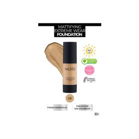 Note Mattifying Extreme Wear Mat Bitiş 03 Medium Beige Fondöten