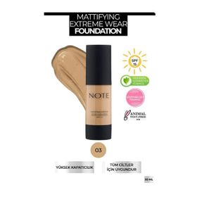 Note Mattifying Extreme Wear Mat Bitiş 03 Medium Beige Fondöten