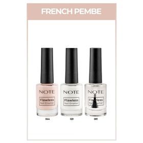 Note Nail Flawless 3'lü French Pembe Oje Seti