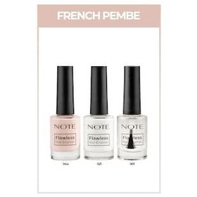 Note Nail Flawless 3'lü French Pembe Oje Seti
