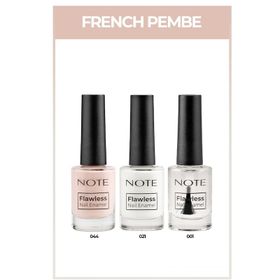 Note Nail Flawless 3'lü French Pembe Oje Seti