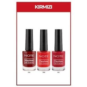 Note Nail Flawless 3'lü Kırmızı Oje Seti