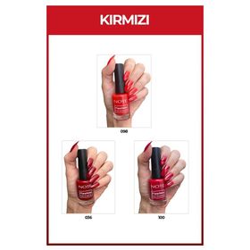 Note Nail Flawless 3'lü Kırmızı Oje Seti