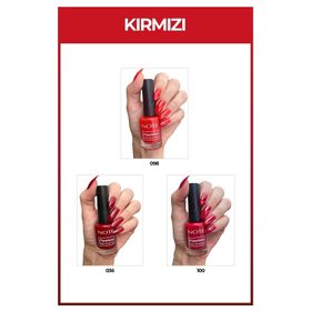 Note Nail Flawless 3'lü Kırmızı Oje Seti