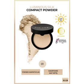 Note Pudra Luminous Silk Compact Beige 01 Pudra
