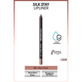 Note Silk Stay Lipliner 02 Warm Nude Suya Dayanıklı İpeksi Dudak Kalemi
