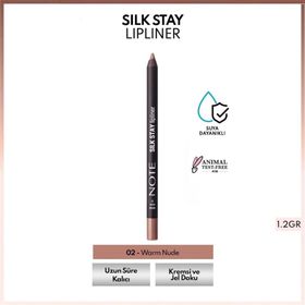 Note Silk Stay Lipliner 02 Warm Nude Suya Dayanıklı İpeksi Dudak Kalemi