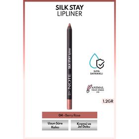 Note Silk Stay Lipliner 04 Berry Rose Suya Dayanıklı İpeksi Dudak Kalemi