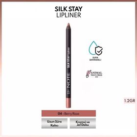 Note Silk Stay Lipliner 04 Berry Rose Suya Dayanıklı İpeksi Dudak Kalemi