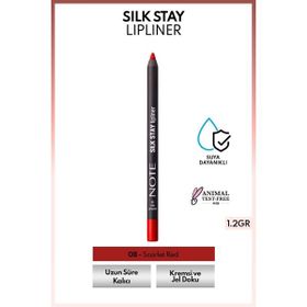Note Silk Stay Lipliner 08 Scarlet Red Suya Dayanıklı İpeksi Dudak Kalemi