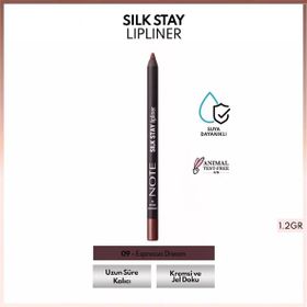 Note Silk Stay Lipliner 09 Espresso Dream Suya Dayanıklı İpeksi Dudak Kalemi