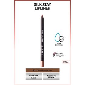 Note Silk Stay Lipliner 10 Chocolate Brown Suya Dayanıklı İpeksi Dudak Kalemi