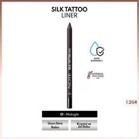 Note Silk Tattoo 01 Midnight Liner Suya Dayanıklı İpeksi Jel Göz Kalemi