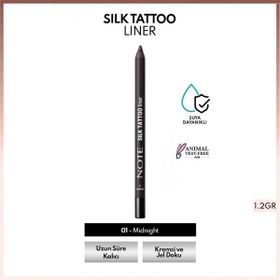Note Silk Tattoo 01 Midnight Liner Suya Dayanıklı İpeksi Jel Göz Kalemi