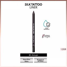 Note Silk Tattoo 01 Midnight Liner Suya Dayanıklı İpeksi Jel Göz Kalemi