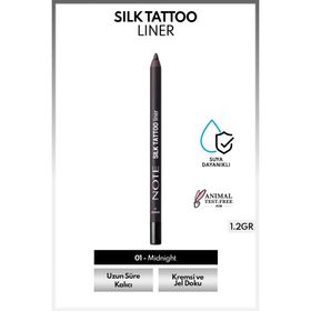 Note Silk Tattoo 01 Midnight Liner Suya Dayanıklı İpeksi Jel Göz Kalemi