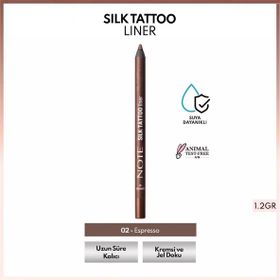 Note Silk Tattoo 02 Espresso Liner Suya Dayanıklı İpeksi Jel Göz Kalemi