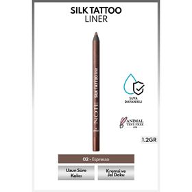 Note Silk Tattoo 02 Espresso Liner Suya Dayanıklı İpeksi Jel Göz Kalemi