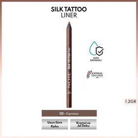 Note Silk Tattoo 02 Espresso Liner Suya Dayanıklı İpeksi Jel Göz Kalemi