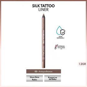 Note Silk Tattoo 03 Antique Bronze Liner Suya Dayanıklı İpeksi Jel Göz Kalemi