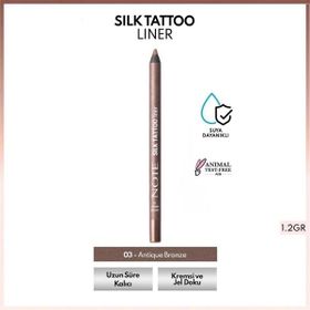 Note Silk Tattoo 03 Antique Bronze Liner Suya Dayanıklı İpeksi Jel Göz Kalemi