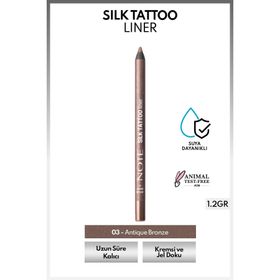 Note Silk Tattoo 03 Antique Bronze Liner Suya Dayanıklı İpeksi Jel Göz Kalemi