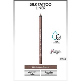 Note Silk Tattoo 03 Antique Bronze Liner Suya Dayanıklı İpeksi Jel Göz Kalemi
